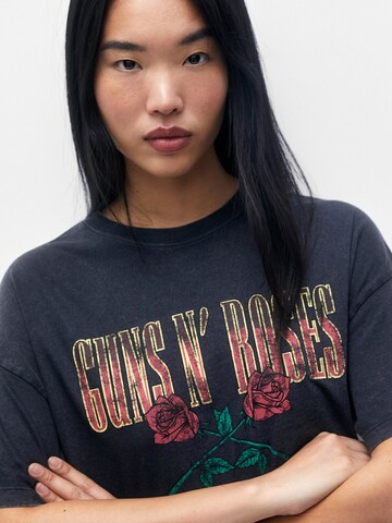 Pull&Bear T-Shirt in Schwarz