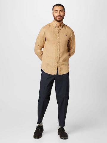 Polo Ralph Lauren Regular Fit Hemd in Beige