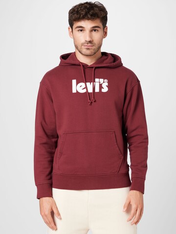 LEVI'S ® Regular Fit Sweatshirt 'Relaxed Graphic Hoodie' in Rot: Vorderseite