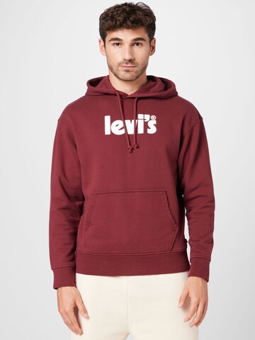 LEVI'S ® Regular fit Tréning póló 'Relaxed Graphic Hoodie' - piros: elől