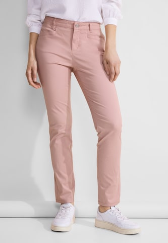 STREET ONE Slim fit Pants in Pink: front