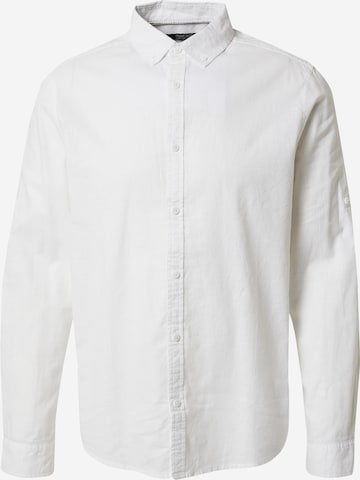 INDICODE JEANS Regular fit Button Up Shirt 'Luan' in White: front