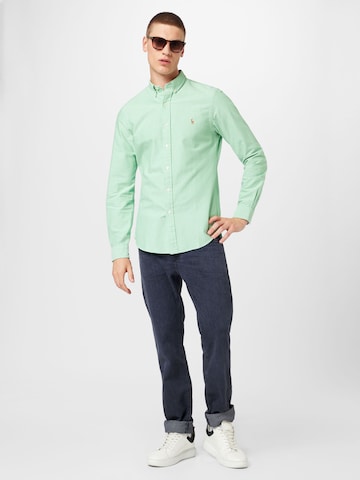 Coupe slim Chemise Polo Ralph Lauren en vert