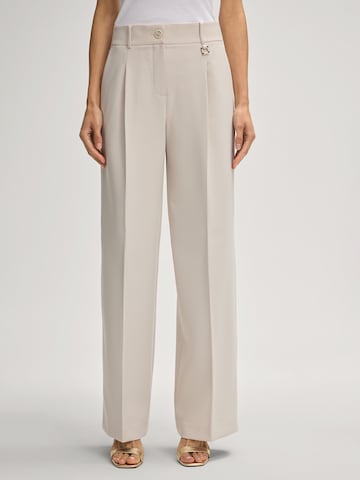 JOOP! Regular Pleat-front trousers 'Paris' in Beige: front