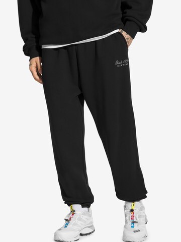 Prosto Tapered Workout Pants 'Football' in Black