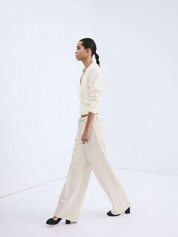 Wide Leg Jean 'RACHEL' MANGO en gris