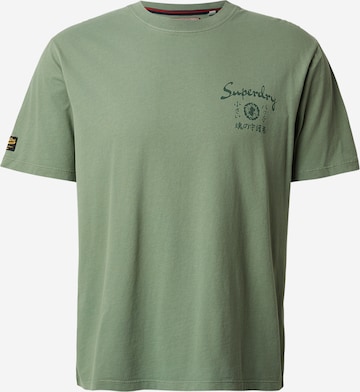 Superdry & Co Shirt 'Tokyo Narrative' in Green: front