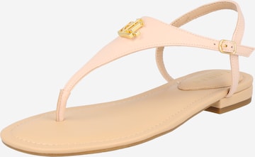 Lauren Ralph Lauren - Sandalias de dedo 'Ellington' en rosa: frente