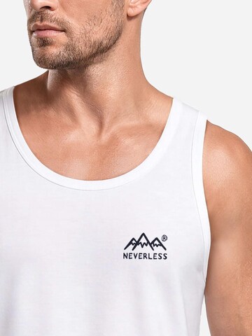 Neverless Shirt 'Minimalistic Camping'‌‌‌ in Weiß