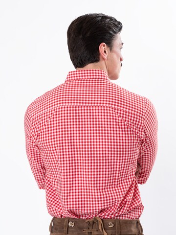 HerzSticht Traditional shirt 'Hocheck' in Red