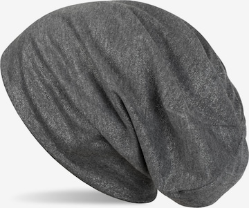 styleBREAKER Mütze 'Beanie mit All Over Glitzer' in Grau: Vorderseite