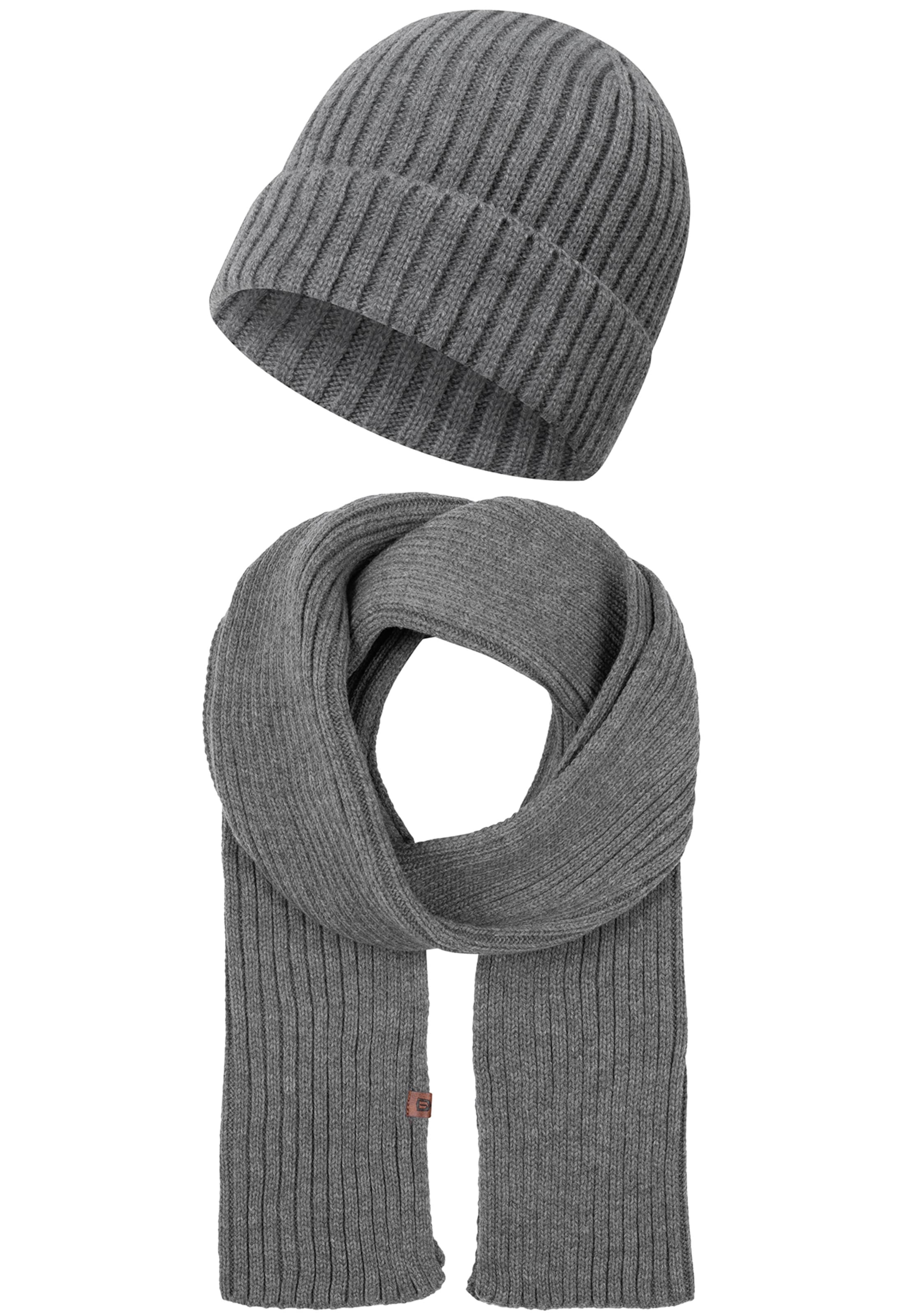 INDICODE JEANS Beanie 'Geyser' in Grey: front