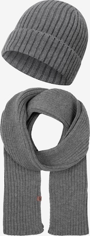 INDICODE JEANS Beanie 'Geyser' in Grey: front