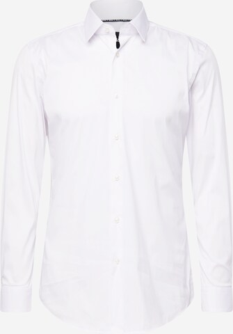 BOSS Slim fit Button Up Shirt 'P-Ray' in White: front