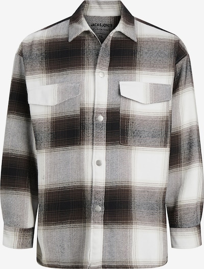 JACK & JONES Button Up Shirt in Brown / White, Item view
