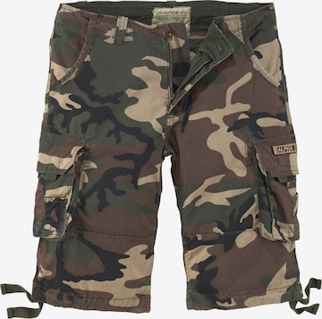 Pantaloni cu buzunare 'Jet' de la ALPHA INDUSTRIES pe verde: față