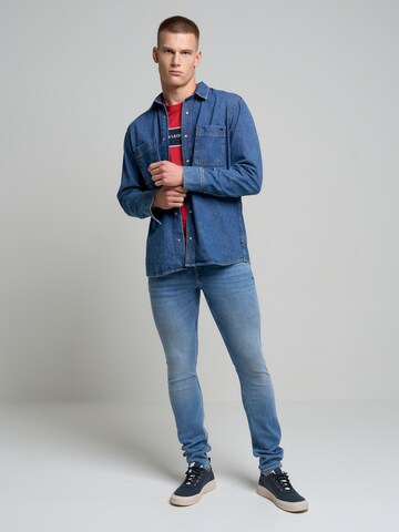 BIG STAR Skinny Jeans 'Deric' in Blauw