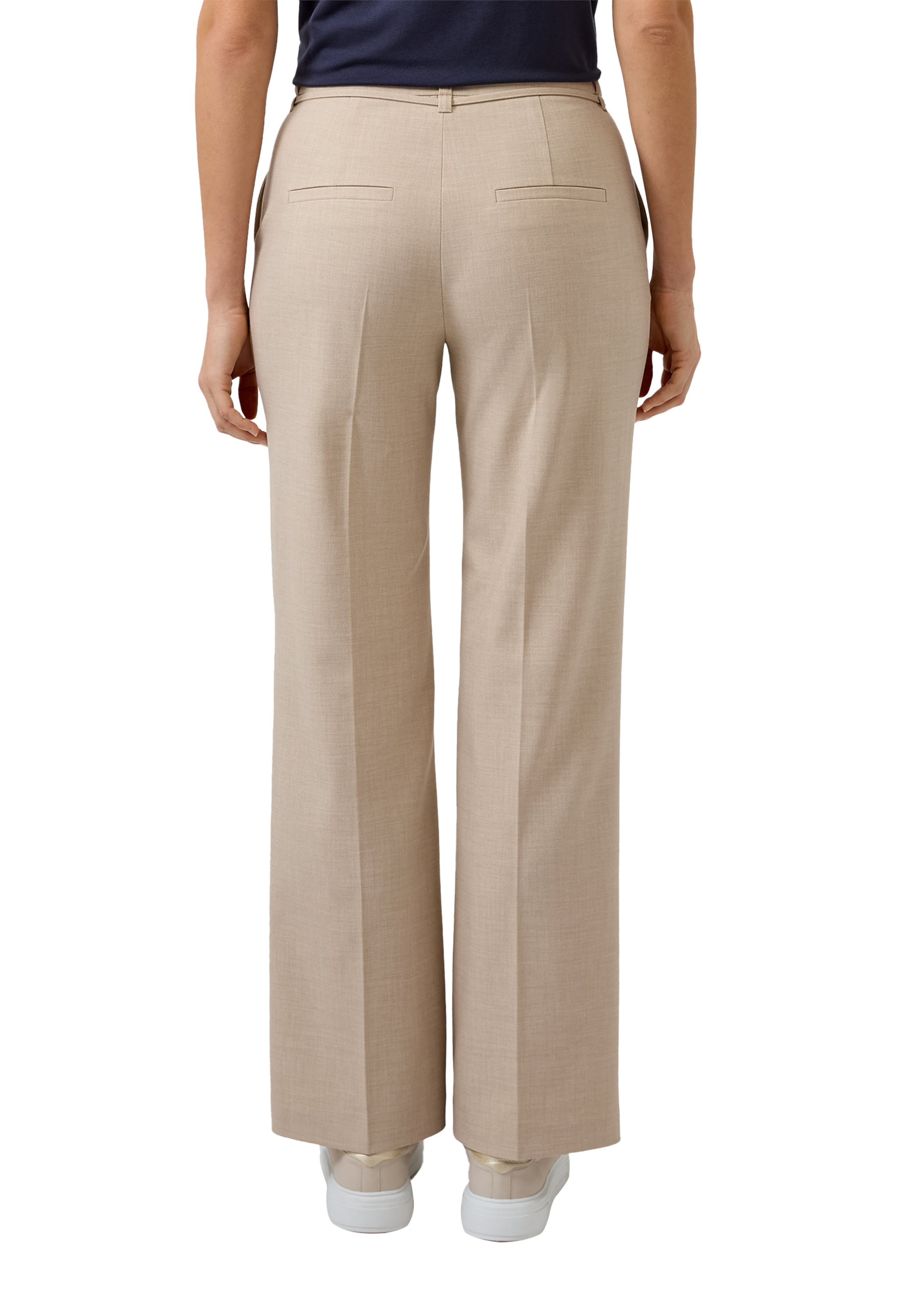 Wide Leg Pantalon à plis s.Oliver en beige