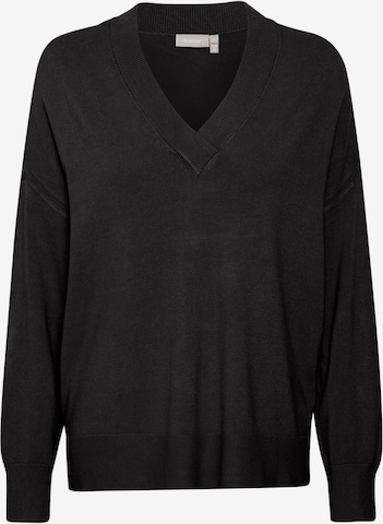 Fransa Sweater 'Blume' in Black: front