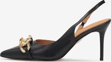 Kazar Slingpumps in Zwart: voorkant