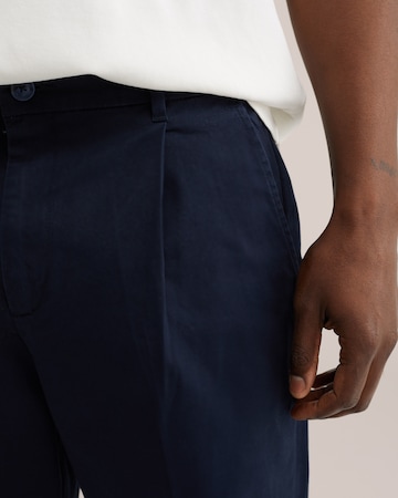 WE Fashion Loosefit Bukser med lægfolder i blå
