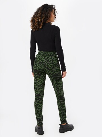 ICHI Skinny Pleat-front trousers 'KATE' in Green