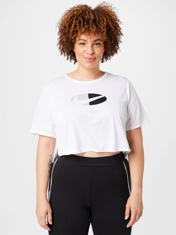 NIKE Performance Shirt 'Nike' in White: front