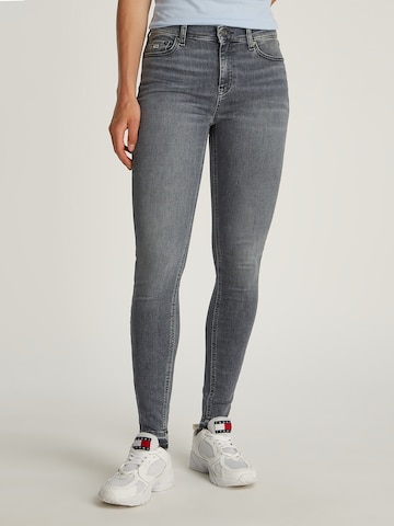 Tommy Jeans Skinny Jeans 'Nora' in Grey: front