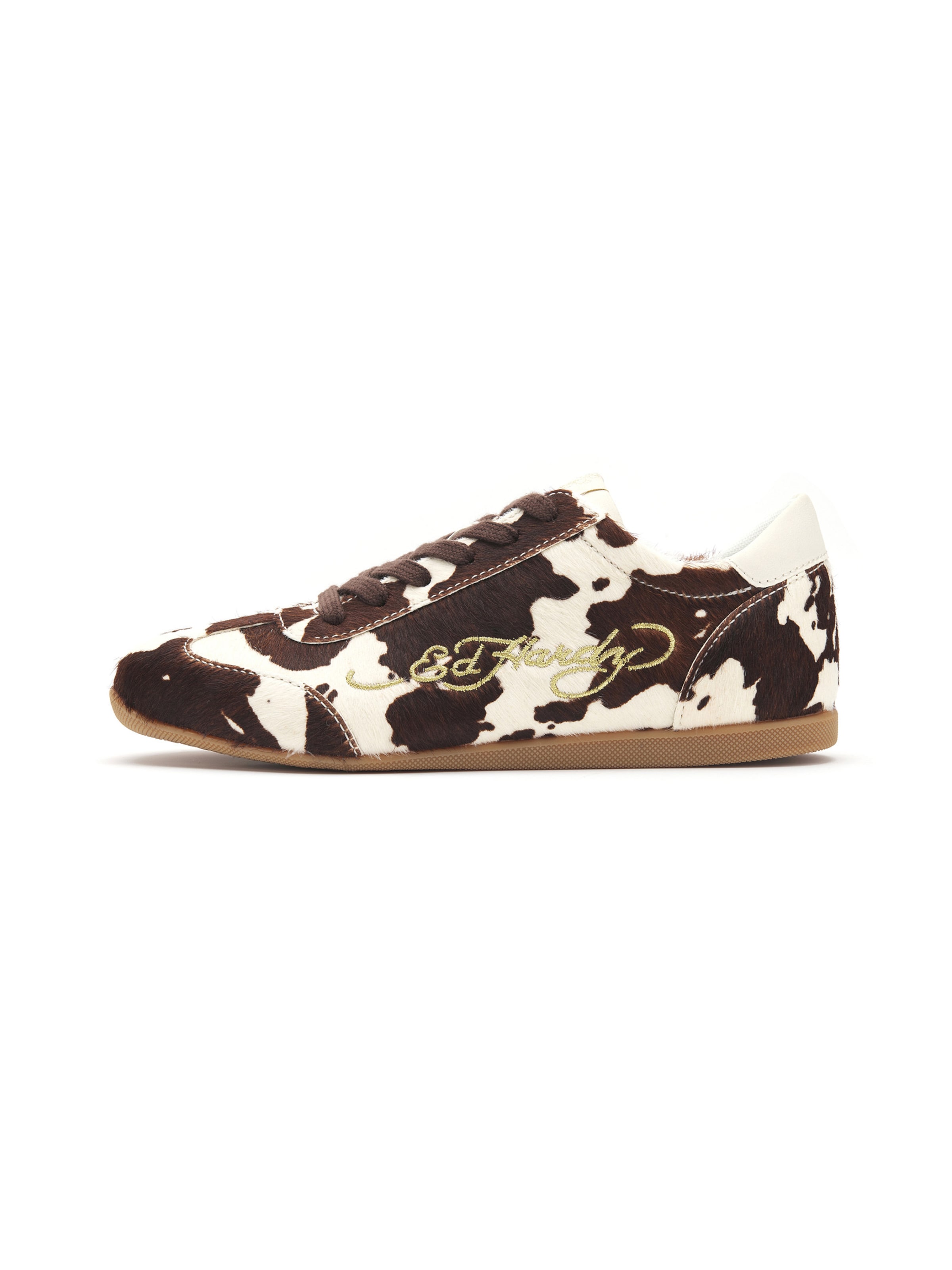 Baskets basses Ed Hardy en marron : devant