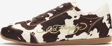 Sneaker bassa di Ed Hardy in marrone: frontale