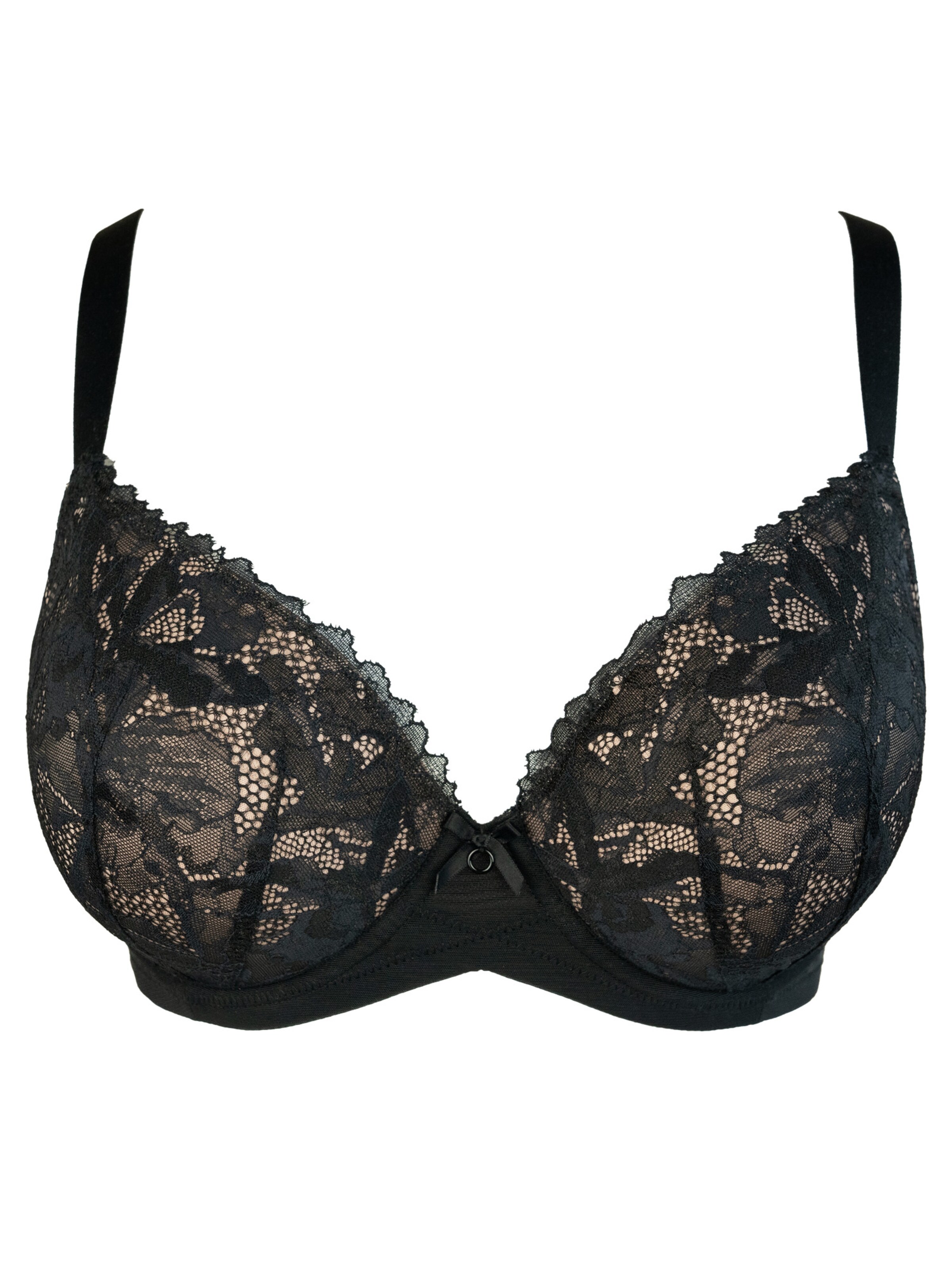 SugarShape T-shirt Bra 'Vienna' in Black: front