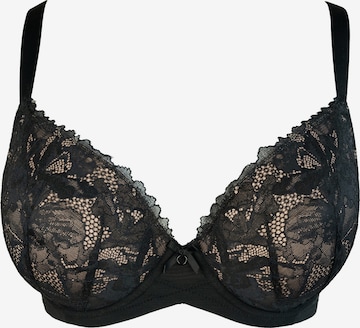 SugarShape High neck Bra 'Vienna' in Black: front