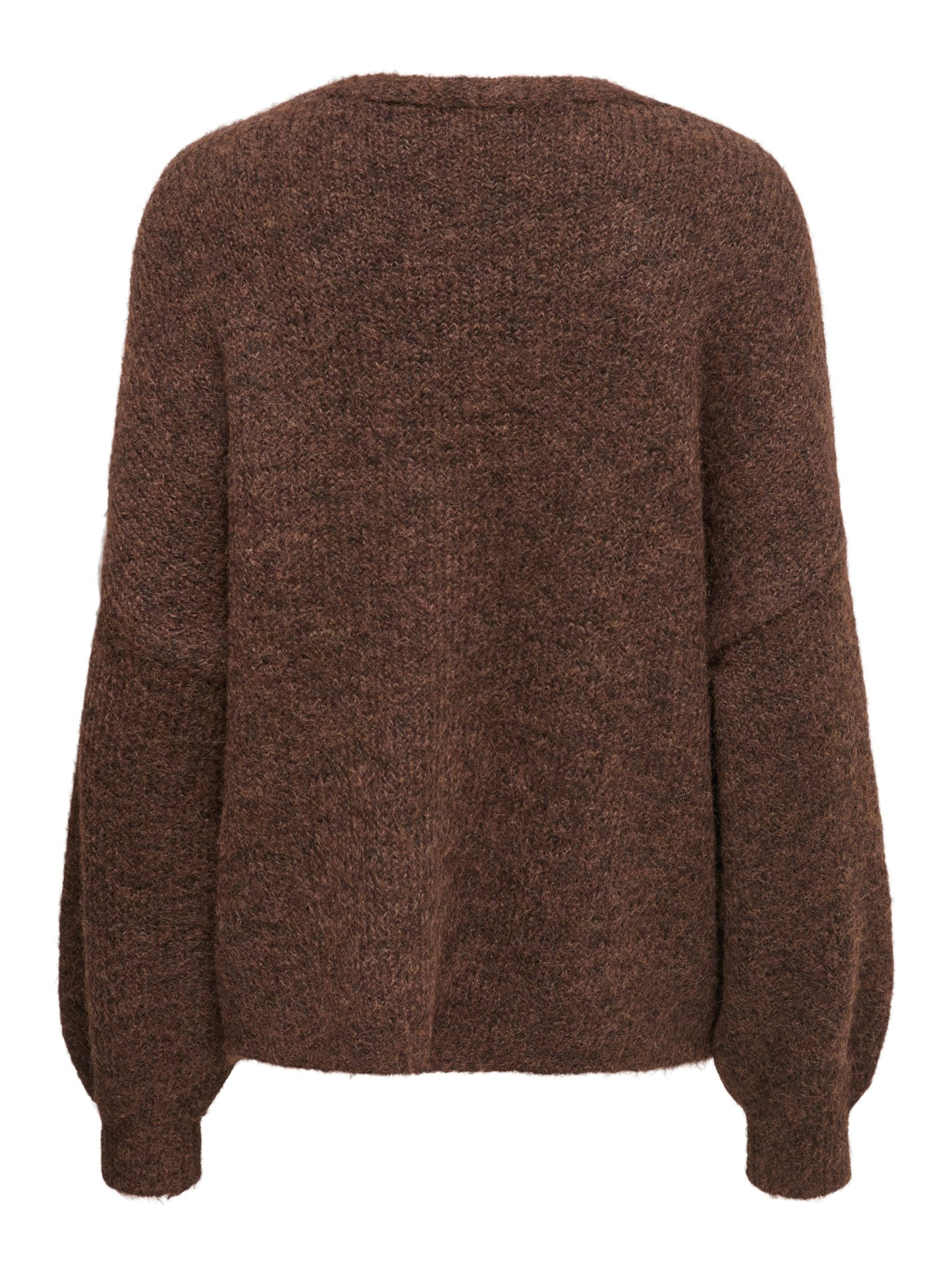 ONLY Gebreid vest 'ONLNellie' in Bruin