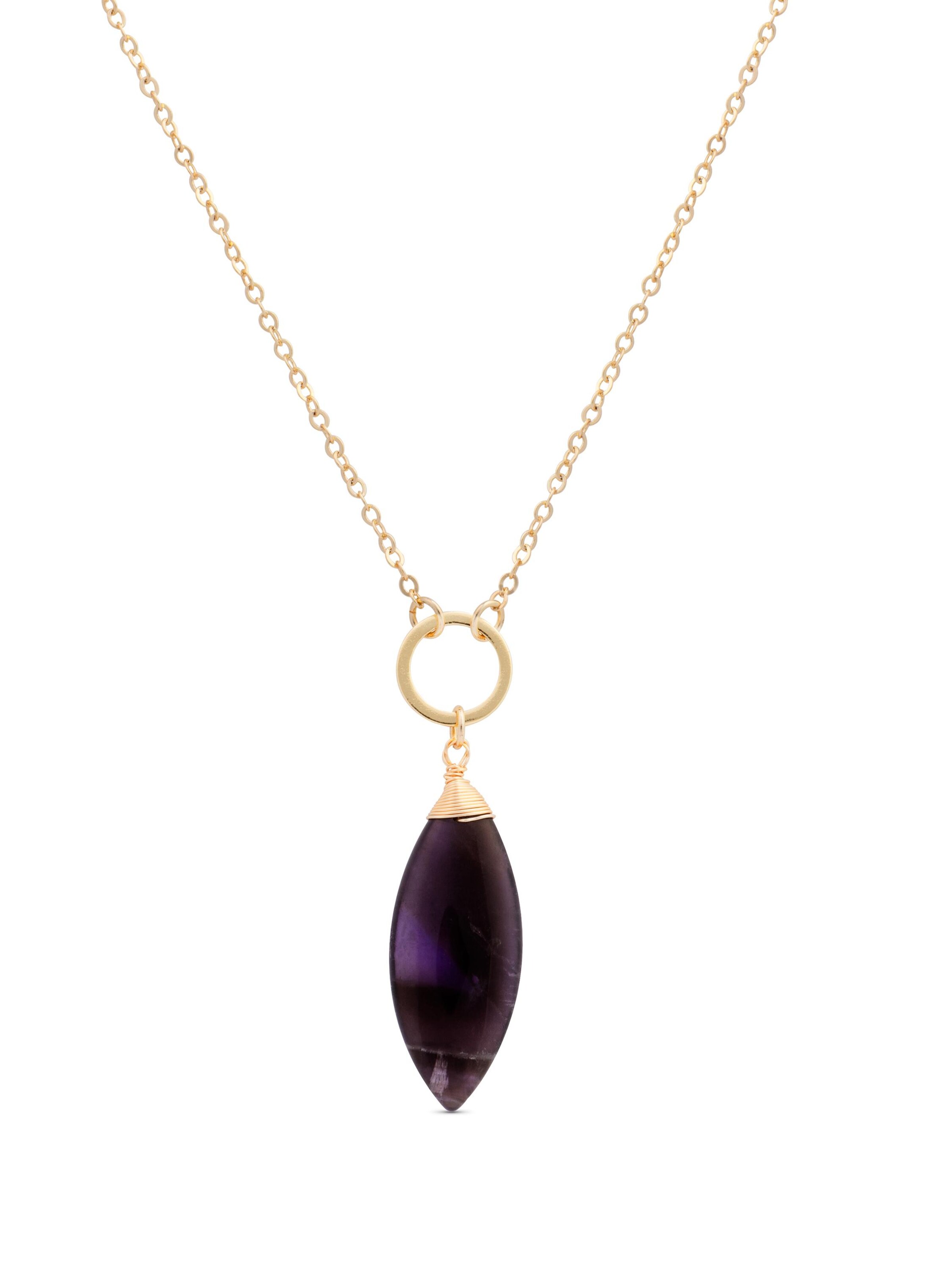 Luxenter Necklace 'Ayom' in Purple: front