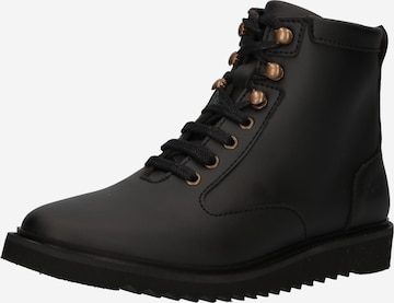 EKN Footwear Lace-Up Ankle Boots 'DESERT' in Black: front