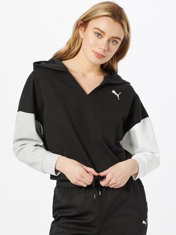 PUMA Athletic Sweatshirt in Black: front