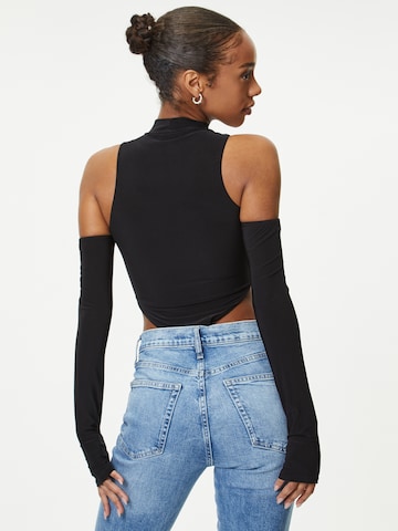 Misspap Shirt Bodysuit in Black