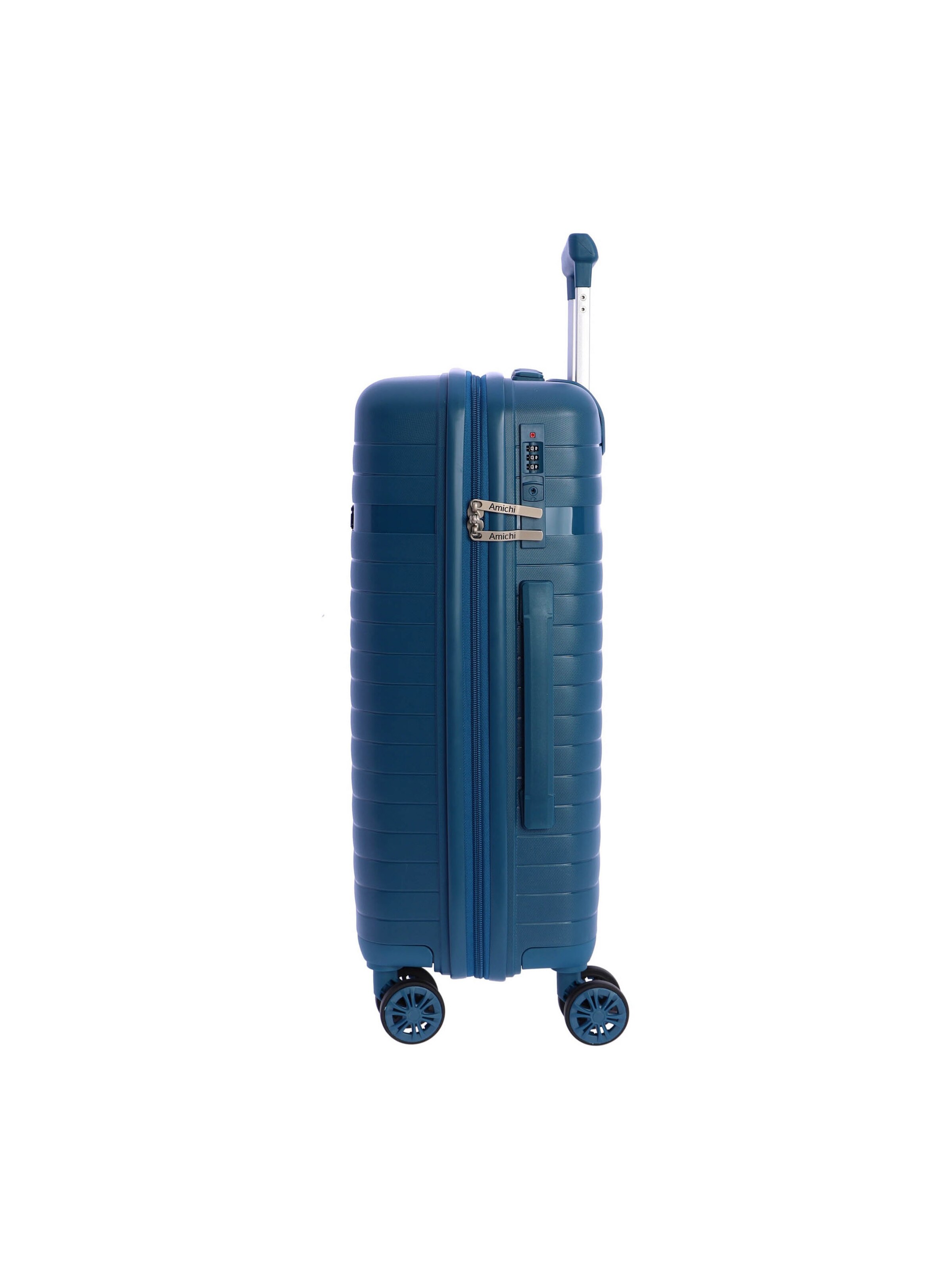 Amichi - Carrito 'AMICHI - Maleta Cabina 55x40x20- Maletas de Viaje - Maletas de Viaje Cabina Apta para Ryannair- Trolley Equipaje para Avion Resistente con 4 Ruedas de 360º y candado TSA' en azul