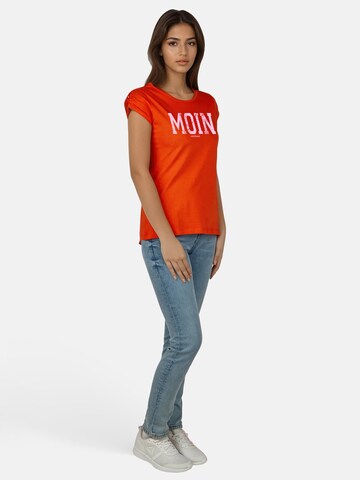 salzhaut Shirt ' BIIKE - MOIN ' in Orange
