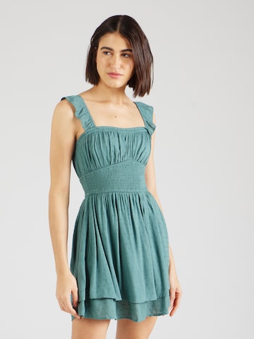 HOLLISTER Φόρεμα σε πράσινο: μπροστά