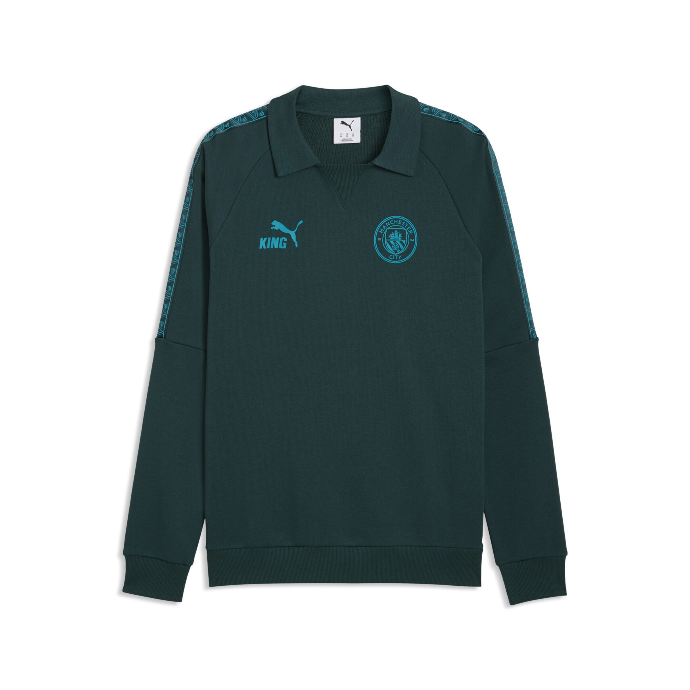 Sweat de sport 'Manchester City King Drill Crew' PUMA en vert : devant
