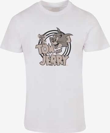 T-Shirt 'Tom And Jerry' ABSOLUTE CULT en blanc : devant