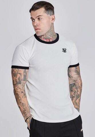 T-Shirt SikSilk en beige : devant