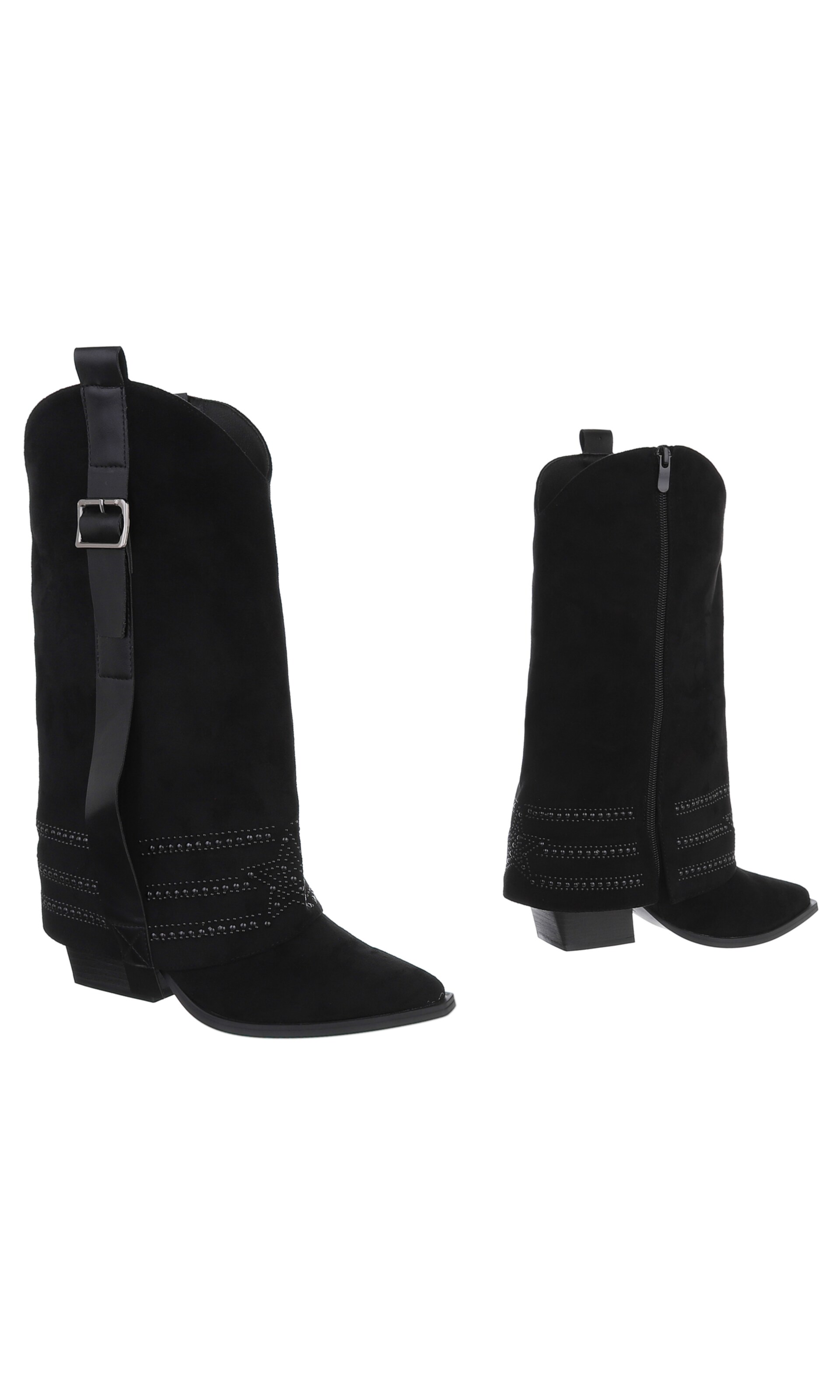 Ital-Design Cowboy Boots in Black