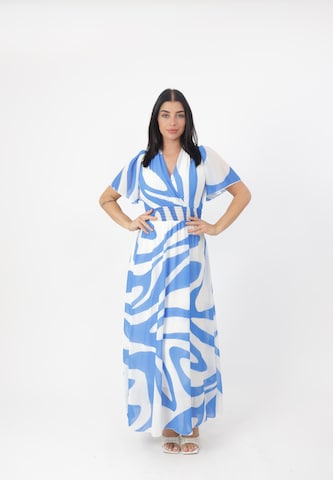 Elara Kleid in Blau: Vorderseite