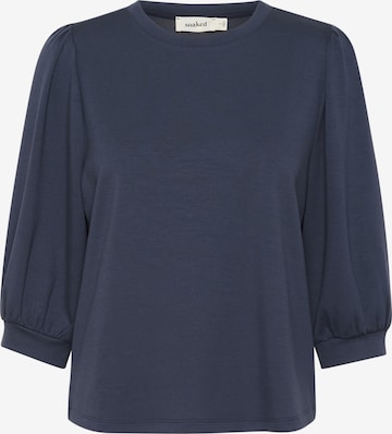 SOAKED IN LUXURY Blouse 'Leste' in Blue: front