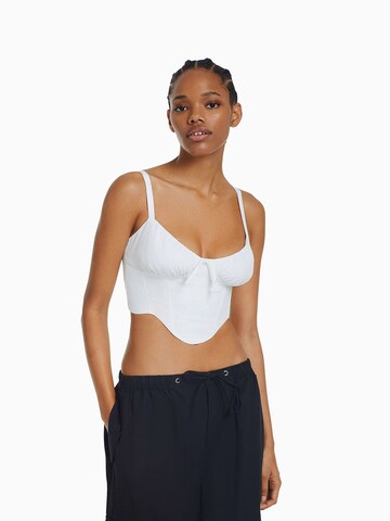 Bershka Top in Weiß: Vorderseite
