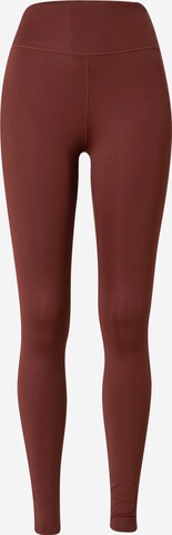 Pantalon de sport 'One Luxe' NIKE en marron : devant