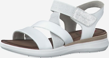 JANA Strap Sandals in White: front