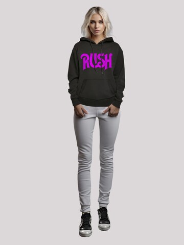 F4NT4STIC Sweatshirt 'Rush Rock Band Distressed Logo' in Zwart